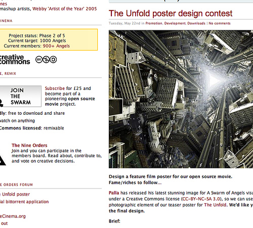 A Swarm of Angels: The Unfold poster design contest
